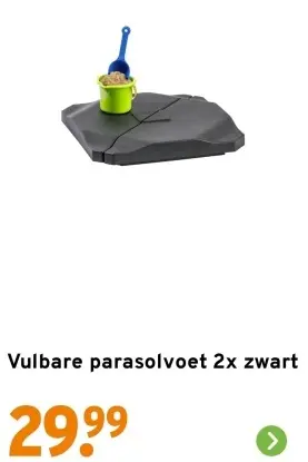 Aanbieding: Vulbare parasolvoet 2x zwart