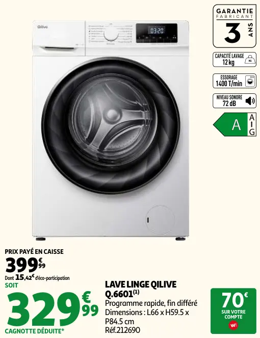 Promotie: Lave linge Q.6601