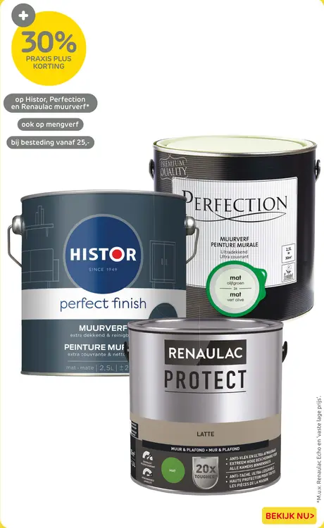 Aanbieding: Histor, Perfection en Renaulac muurverf