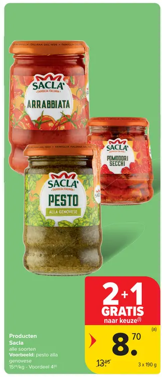 Promotie: Sacla Pesto alla genovese