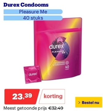 Aanbieding: Durex Condooms Pleasure Me