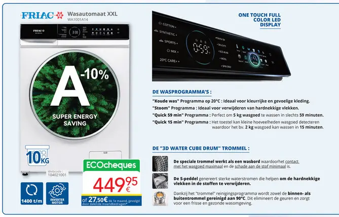 Promotie: Wasautomaat XXL