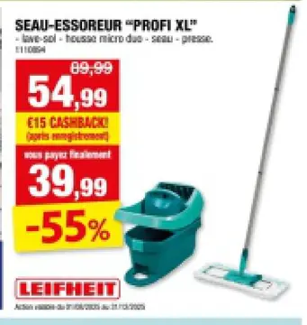 Offre: Seau-essoreur "profi xl"