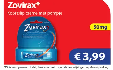 Aanbieding: Zovirax Koortslip crème met pompje