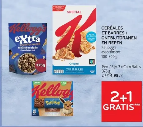Offre: Céréales et barres / ontbijtgranen en repen