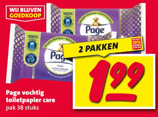 Aanbieding: vochtig toiletpapier care