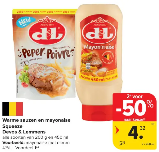 Promotie: Warme sauzen en mayonaise Squeeze