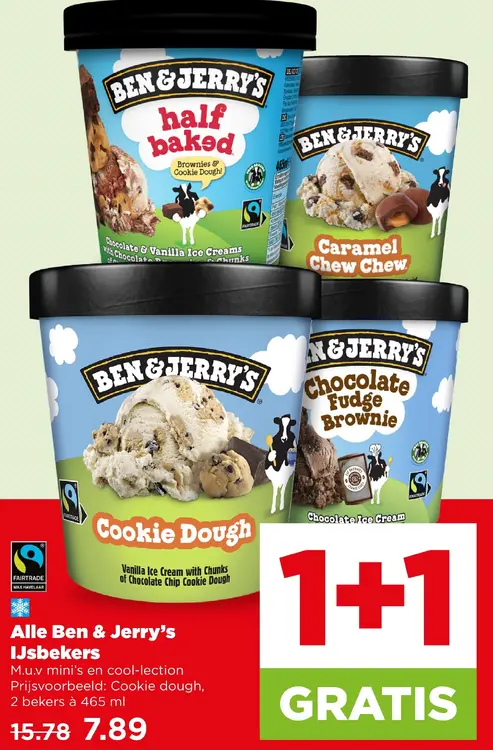 Aanbieding: Ben & Jerry's IJsbekers