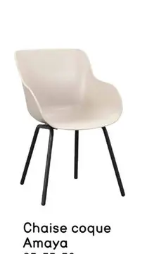 Offre: Hartman chaise coque Amaya - aluminium/plastique - couleur sable
