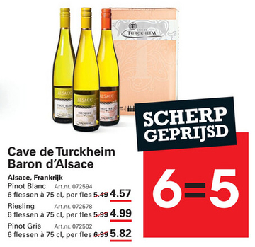 Aanbieding: Cave de Turckheim Baron d'Alsace Pinot Blanc