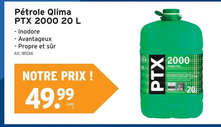 Offre: Pétrole Qlima PTX 2000