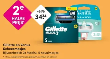 Aanbieding: Gillette en Venus Scheermesjes