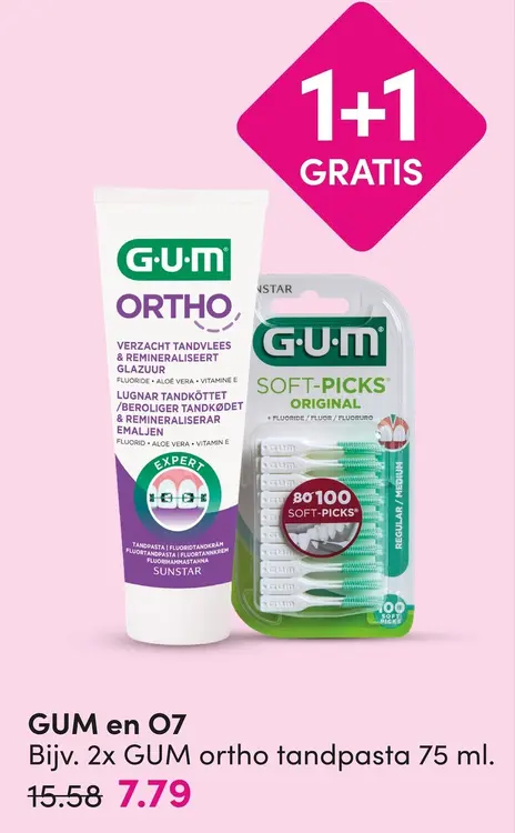 Aanbieding: Ortho tandpasta en soft-picks