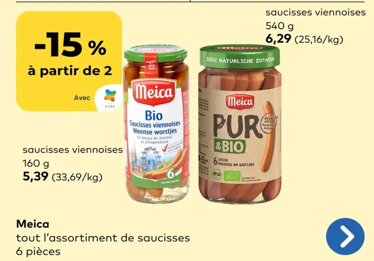 Offre: Meica saucisses