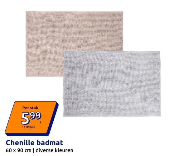 Promotie: Chenille badmat