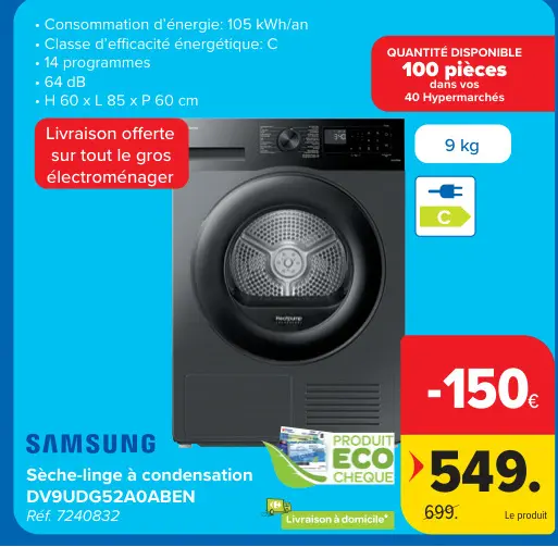 Offre: Sèche-linge à condensation