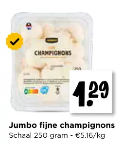 Promotie: Jumbo Fijne champignons
