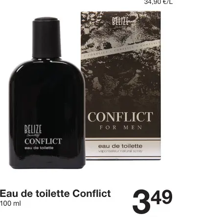 Offre: Eau de toilette Conflict