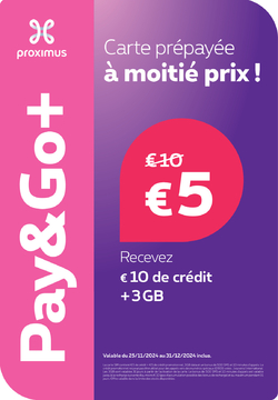 Offre: Carte prépayée