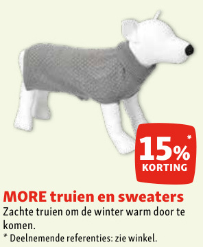 Aanbieding: MORE truien en sweaters 15% korting