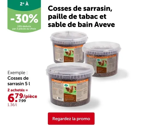 Offre: Cosses de sarrasin 5 l