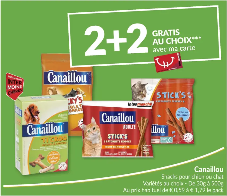 Offre: Canaillou Snacks pour chien ou chat