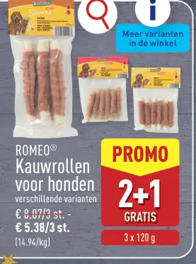 Aanbieding: Kauwrollen voor honden