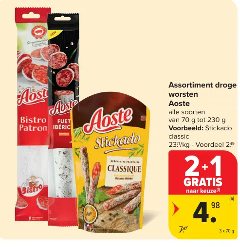 Promotie: Assortiment droge worsten