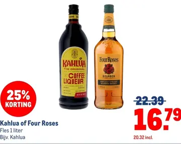 Aanbieding: Kahlua of Four Roses