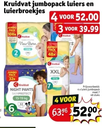Promotie: Jumbopack luiers en luierbroekjes