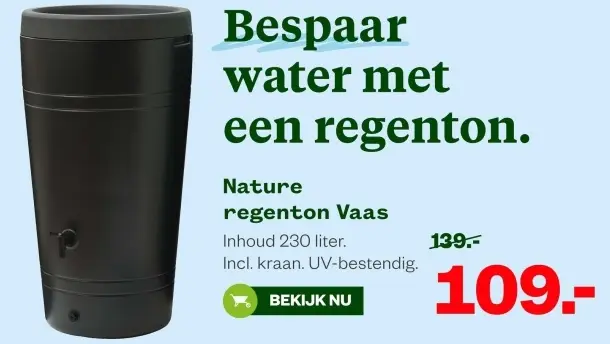 Aanbieding: Nature regenton Vaas