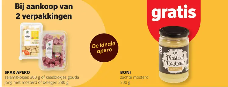 Promotie: Spar apero + gratis zachte mosterd