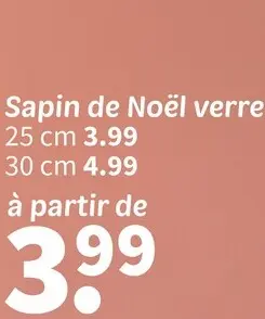 Offre: Sapin de Noël verre