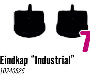 Aanbieding: INTENSIONS Industrial eindkap mat zwart ø 28 mm 2 stuks