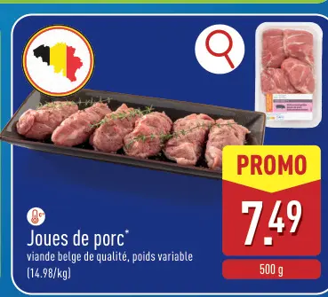 Offre: Joues de porc
