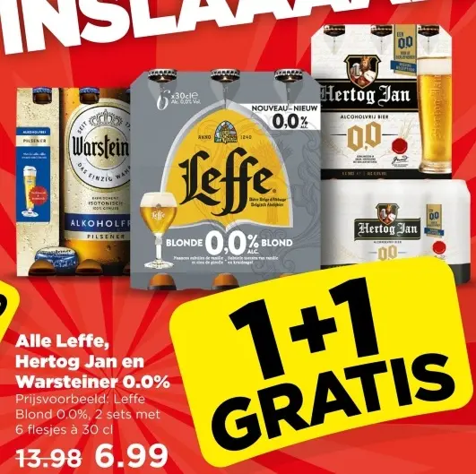 Leffe, Hertog Jan en Warsteiner 0.0%