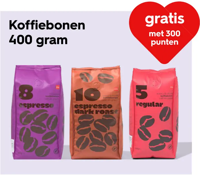 Promotie: Koffiebonen 400 gram
