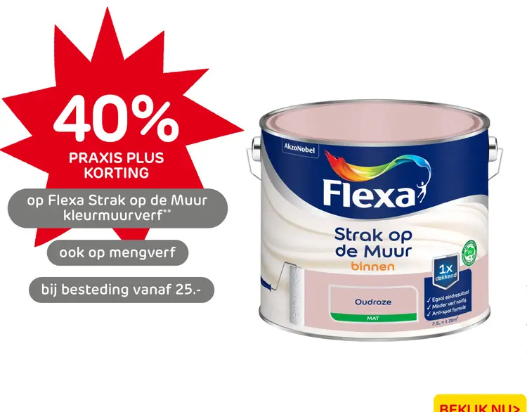 Aanbieding: Flexa Strak op de Muur kleurmuurverf