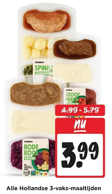Aanbieding: Hollandse 3-vaks-maaltijden