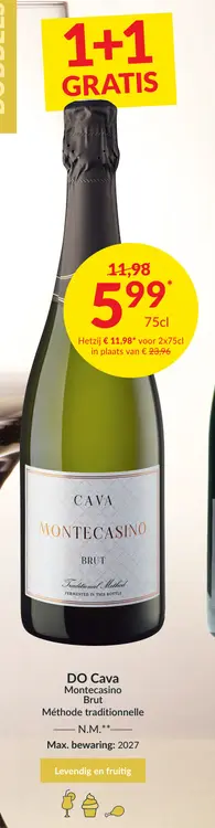 Promotie: Cava Montecasino Brut