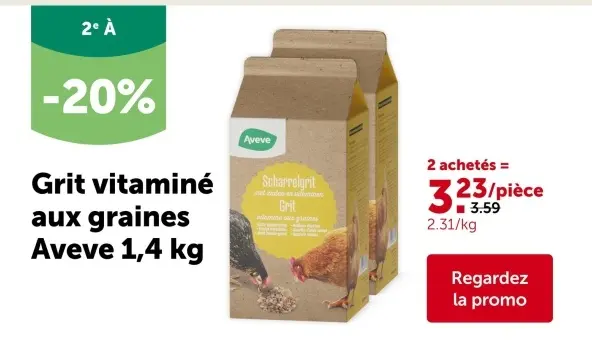 Offre: Grit vitaminé aux graines
