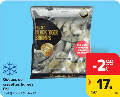 Offre: Ebi Queues de crevettes tigrées