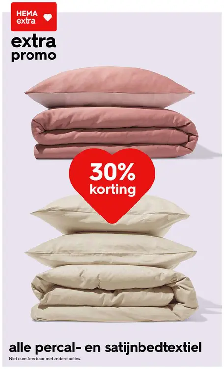 Promotie: Alle percal- en satijnbedtextiel