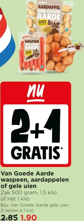 Aanbieding: Van Goede Aarde waspeen, aardappelen of gele 