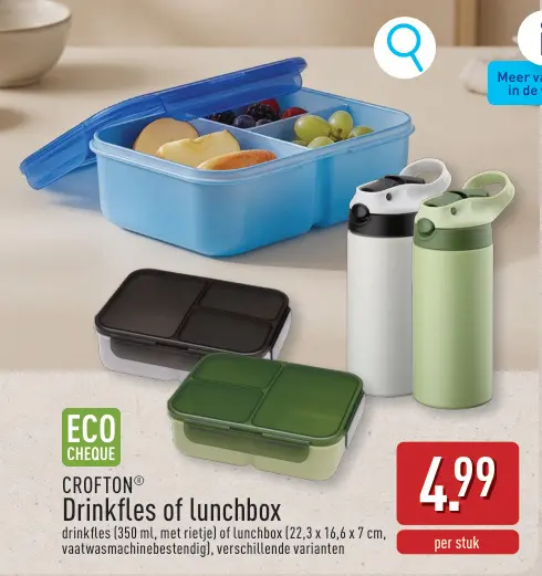 Promotie: Drinkfles of lunchbox