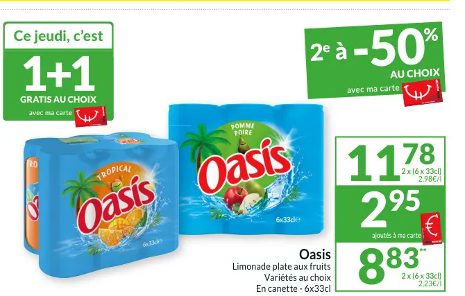 Offre: Limonade plate aux fruits
