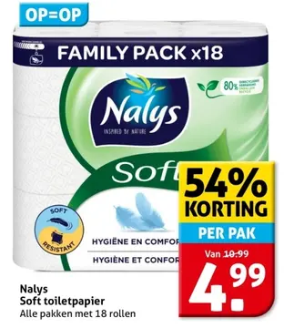 Aanbieding: Nalys Soft toiletpapier