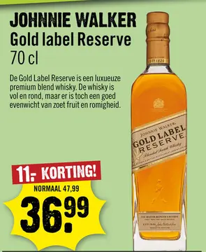 Aanbieding: Johnnie Walker Gold Label Reserve Whisky 70 cl