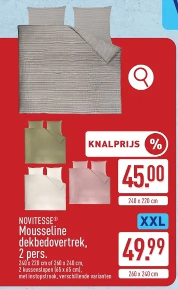 Promotie: Mousseline dekbedovertrek