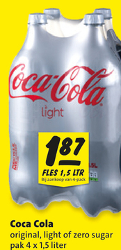 Aanbieding: Coca Cola original, light of zero sugar